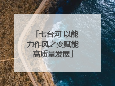 七台河 以能力作风之变赋能高质量发展