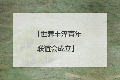 世界丰泽青年联谊会成立