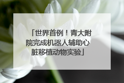 世界首例！青大附院完成机器人辅助心脏移植动物实验