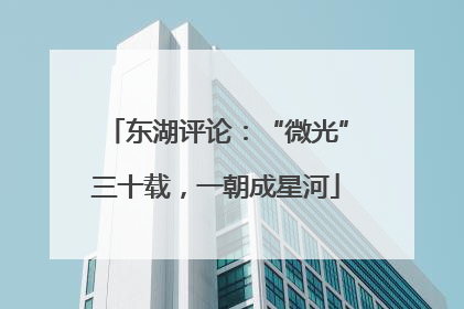 东湖评论：“微光”三十载，一朝成星河