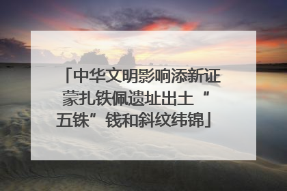 中华文明影响添新证 蒙扎铁佩遗址出土“五铢”钱和斜纹纬锦