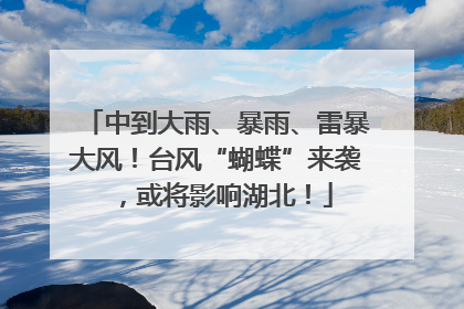 中到大雨、暴雨、雷暴大风！台风“蝴蝶”来袭，或将影响湖北！