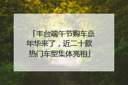 丰台端午节购车嘉年华来了，近二十款热门车型集体亮相