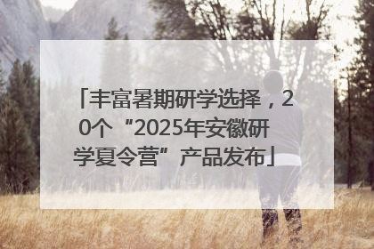 丰富暑期研学选择，20个“2025年安徽研学夏令营”产品发布