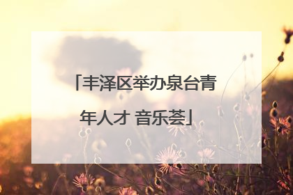 丰泽区举办泉台青年人才 音乐荟