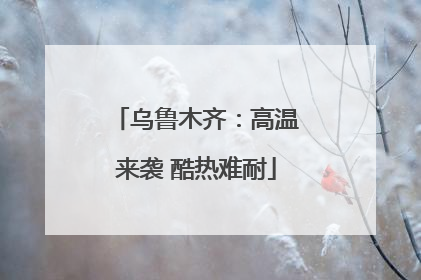 乌鲁木齐：高温来袭 酷热难耐