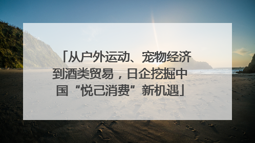 从户外运动、宠物经济到酒类贸易，日企挖掘中国“悦己消费”新机遇
