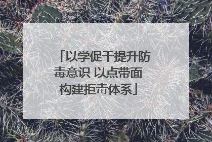 以学促干提升防毒意识 以点带面构建拒毒体系