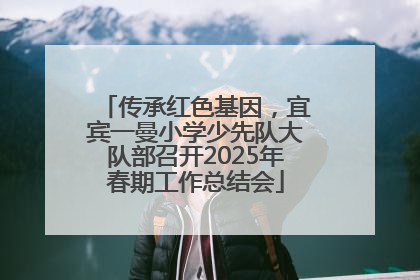 传承红色基因，宜宾一曼小学少先队大队部召开2025年春期工作总结会
