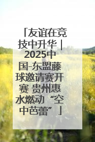 友谊在竞技中升华｜2025中国-东盟藤球邀请赛开赛 贵州惠水燃动“空中芭蕾”