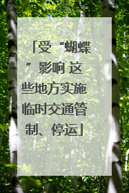 受“蝴蝶”影响 这些地方实施临时交通管制、停运
