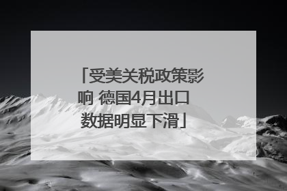 受美关税政策影响 德国4月出口数据明显下滑