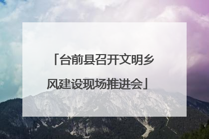 台前县召开文明乡风建设现场推进会