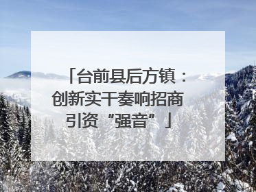 台前县后方镇：创新实干奏响招商引资“强音”