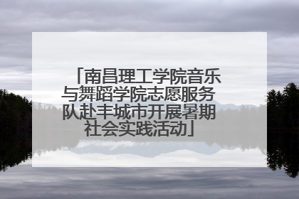 南昌理工学院音乐与舞蹈学院志愿服务队赴丰城市开展暑期社会实践活动