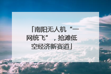 南阳无人机“一网统飞”，抢滩低空经济新赛道