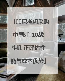 印尼考虑采购中国歼-10战斗机 正评估性能与成本优势
