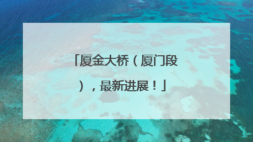 厦金大桥（厦门段），最新进展！
