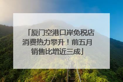 厦门空港口岸免税店消费热力攀升！前五月销售比增近三成