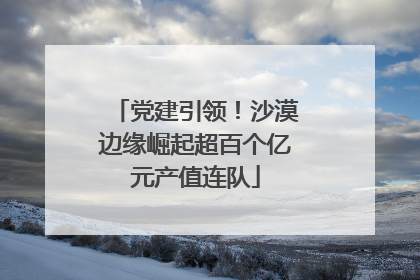 党建引领！沙漠边缘崛起超百个亿元产值连队