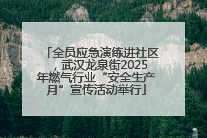 全员应急演练进社区，武汉龙泉街2025年燃气行业“安全生产月”宣传活动举行