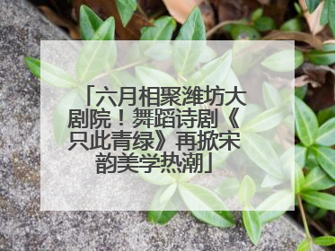 六月相聚潍坊大剧院！舞蹈诗剧《只此青绿》再掀宋韵美学热潮