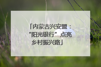 内蒙古兴安盟：“阳光银行”点亮乡村振兴路