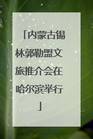 内蒙古锡林郭勒盟文旅推介会在哈尔滨举行