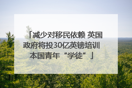 减少对移民依赖 英国政府将投30亿英镑培训本国青年“学徒”