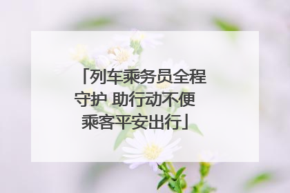列车乘务员全程守护 助行动不便乘客平安出行