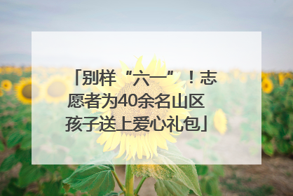 别样“六一”！志愿者为40余名山区孩子送上爱心礼包