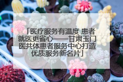 医疗服务有温度 患者就医更省心——甘肃玉门医共体患者服务中心打造优质服务新名片