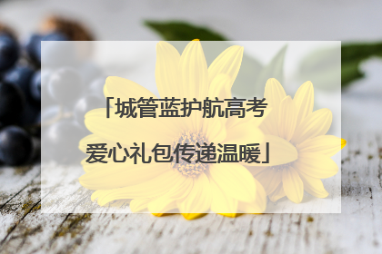 城管蓝护航高考 爱心礼包传递温暖
