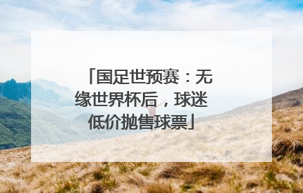 国足世预赛：无缘世界杯后，球迷低价抛售球票