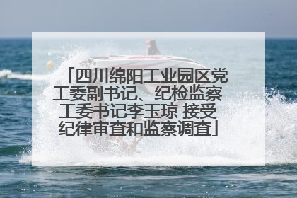 四川绵阳工业园区党工委副书记、纪检监察工委书记李玉琼 接受纪律审查和监察调查