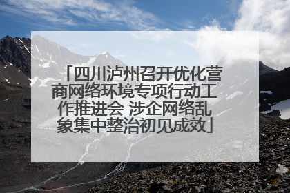 四川泸州召开优化营商网络环境专项行动工作推进会 涉企网络乱象集中整治初见成效