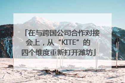 在与跨国公司合作对接会上，从“KITE”的四个维度重新打开潍坊