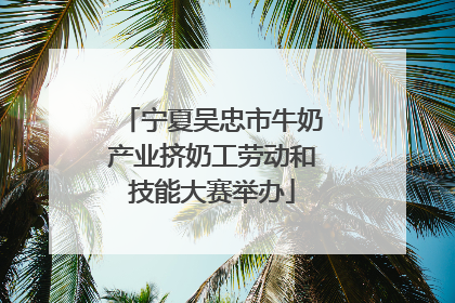宁夏吴忠市牛奶产业挤奶工劳动和技能大赛举办