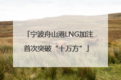 宁波舟山港LNG加注首次突破“十万方”