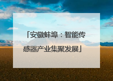 安徽蚌埠:智能传感器产业集聚发展