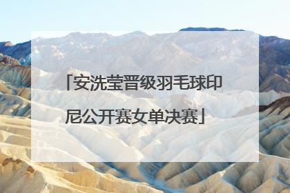 安洗莹晋级羽毛球印尼公开赛女单决赛