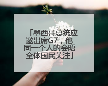 墨西哥总统应邀出席G7，他同一个人的会晤全体国民关注