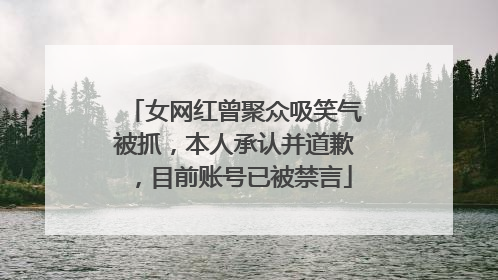 女网红曾聚众吸笑气被抓，本人承认并道歉，目前账号已被禁言