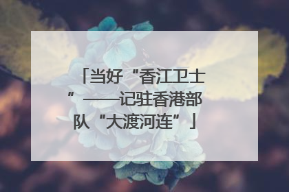 当好“香江卫士”——记驻香港部队“大渡河连”