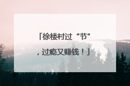 徐楼村过“节”，过瘾又赚钱！