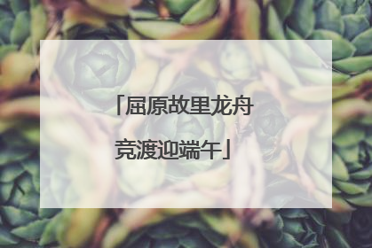 屈原故里龙舟竞渡迎端午