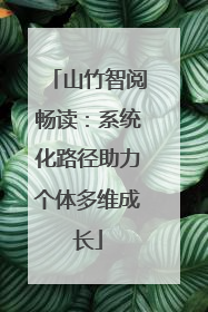 山竹智阅畅读：系统化路径助力个体多维成长