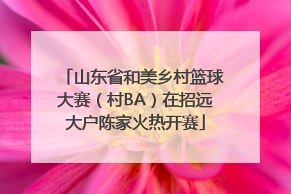 山东省和美乡村篮球大赛（村BA）在招远大户陈家火热开赛