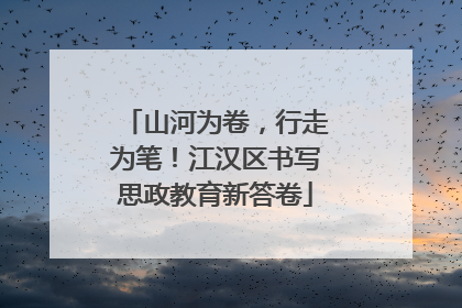 山河为卷，行走为笔！江汉区书写思政教育新答卷