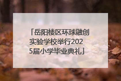 岳阳楼区环球融创实验学校举行2025届小学毕业典礼